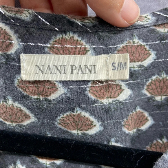 Block Print Peasent Blouse - Picture 2 of 6